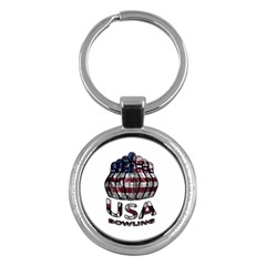 Usa Bowling  Key Chains (round)  by Valentinaart