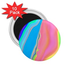 Aurora Color Rainbow Space Blue Sky Purple Yellow Green Pink 2 25  Magnets (10 Pack)  by Mariart