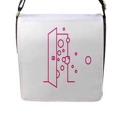 Deep Clean Bubbel Door Pink Polka Circle Flap Messenger Bag (l)  by Mariart
