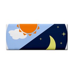 Day Night Moon Stars Cloud Stars Cosmetic Storage Cases by Mariart