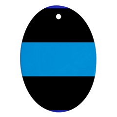 Tomboy Playboy Flag Blue Black Mline Ornament (oval) by Mariart