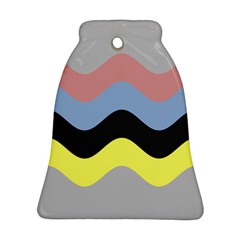 Wave Waves Chevron Sea Beach Rainbow Bell Ornament (two Sides) by Mariart