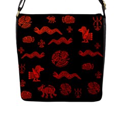 Aztecs Pattern Flap Messenger Bag (l)  by ValentinaDesign