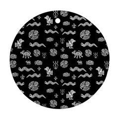 Aztecs Pattern Ornament (round) by ValentinaDesign