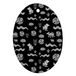 Aztecs pattern Oval Ornament (Two Sides) Back