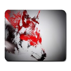Red Black Wolf Stamp Background Large Mousepads by Nexatart
