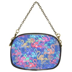 Flamingo Pattern Chain Purses (one Side)  by Valentinaart