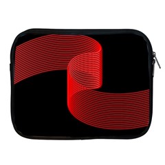 Tape Strip Red Black Amoled Wave Waves Chevron Apple Ipad 2/3/4 Zipper Cases by Mariart