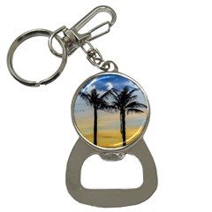 Palm Trees Against Sunset Sky Button Necklaces by dflcprints