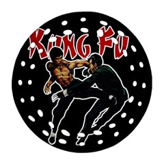 Kung Fu  Round Filigree Ornament (two Sides) by Valentinaart