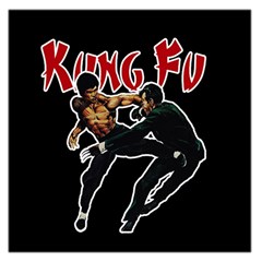 Kung Fu  Large Satin Scarf (square) by Valentinaart