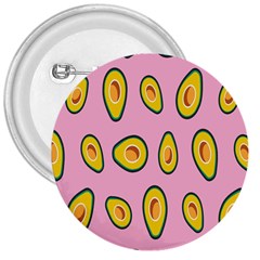 Fruit Avocado Green Pink Yellow 3  Buttons by Mariart