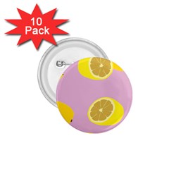 Fruit Lemons Orange Purple 1 75  Buttons (10 Pack) by Mariart