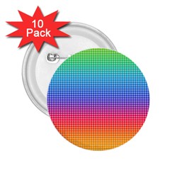 Plaid Rainbow Retina Green Purple Red Yellow 2 25  Buttons (10 Pack)  by Mariart