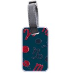 Zodiac Signs Planets Blue Red Space Luggage Tags (Two Sides) Front