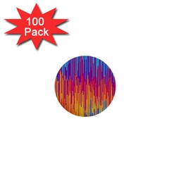 Vertical Behance Line Polka Dot Blue Red Orange 1  Mini Buttons (100 Pack)  by Mariart