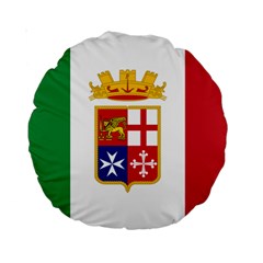 Naval Ensign Of Italy Standard 15  Premium Round Cushions by abbeyz71