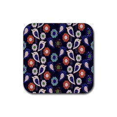Cute Birds Seamless Pattern Rubber Square Coaster (4 Pack)  by Nexatart