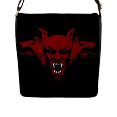 Dracula Flap Messenger Bag (l)  by Valentinaart