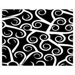 Koru Vector Background Black Double Sided Flano Blanket (medium)  by Mariart