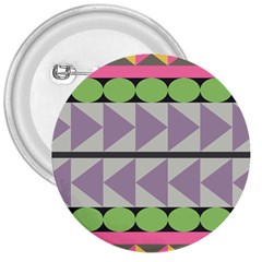 Shapes Patchwork Circle Triangle 3  Buttons by Mariart