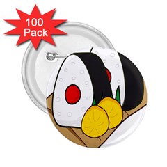 Sushi Food Japans 2 25  Buttons (100 Pack)  by Mariart