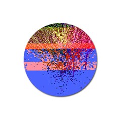 Glitchdrips Shadow Color Fire Magnet 3  (round) by Mariart