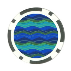 Geometric Line Wave Chevron Waves Novelty Poker Chip Card Guard by Mariart