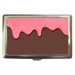 Ice Cream Pink Choholate Plaid Chevron Cigarette Money Cases by Mariart