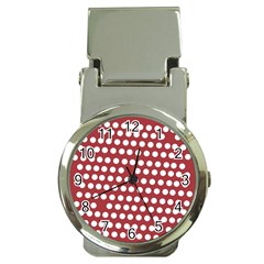 Pink White Polka Dots Money Clip Watches by Mariart