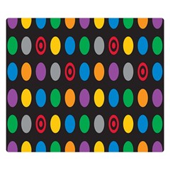 Polka Dots Rainbow Circle Double Sided Flano Blanket (small)  by Mariart