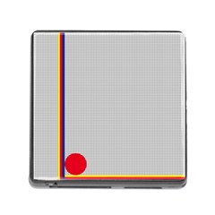 Watermark Circle Polka Dots Black Red Memory Card Reader (square) by Mariart