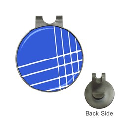 Line Stripes Blue Hat Clips With Golf Markers by Mariart