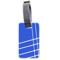 Line Stripes Blue Luggage Tags (one Side)  by Mariart