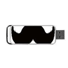 Mustache Owl Hair Black Man Portable Usb Flash (two Sides) by Mariart