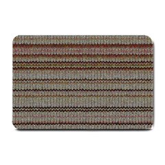 Stripy Knitted Wool Fabric Texture Small Doormat  by BangZart