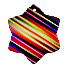 Funky Color Lines Ornament (snowflake) by BangZart