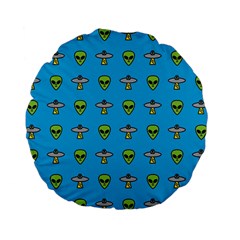 Alien Pattern Standard 15  Premium Flano Round Cushions by BangZart