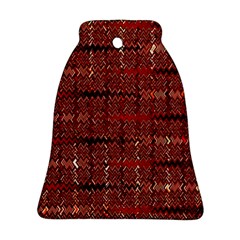 Rust Red Zig Zag Pattern Ornament (bell) by BangZart