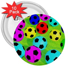 Balls Colors 3  Buttons (10 Pack)  by BangZart