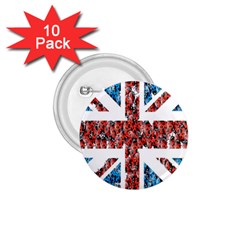 Fun And Unique Illustration Of The Uk Union Jack Flag Made Up Of Cartoon Ladybugs 1 75  Buttons (10 Pack) by BangZart