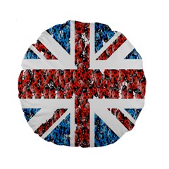 Fun And Unique Illustration Of The Uk Union Jack Flag Made Up Of Cartoon Ladybugs Standard 15  Premium Round Cushions by BangZart