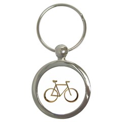 Elegant Gold Look Bicycle Cycling  Key Chains (round)  by yoursparklingshop