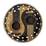 Old And Worn Acoustic Guitars Yin Yang Ornament (Round Filigree) Front