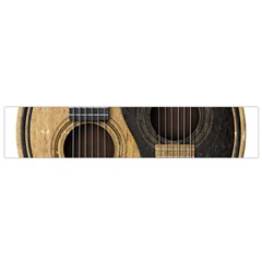 Old And Worn Acoustic Guitars Yin Yang Flano Scarf (small) by JeffBartels