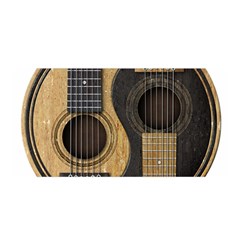 Old And Worn Acoustic Guitars Yin Yang Satin Wrap by JeffBartels