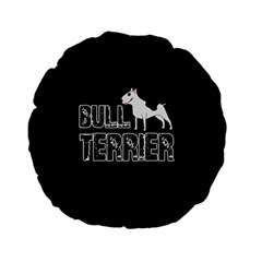 Bull Terrier  Standard 15  Premium Round Cushions by Valentinaart