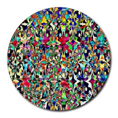 Psychedelic Background Round Mousepads by Colorfulart23