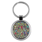Psychedelic Background Key Chains (Round)  Front