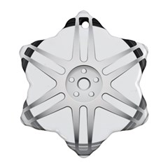 Wheel Skin Cover Snowflake Ornament (two Sides) by BangZart